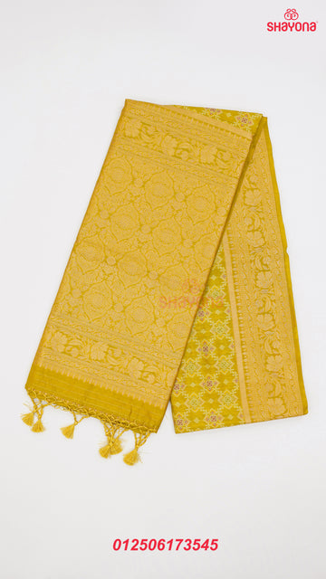 Olive Gold Ghicha Art Silk Saree