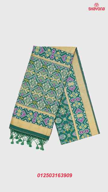 Dark Green Ghicha Art Silk Saree