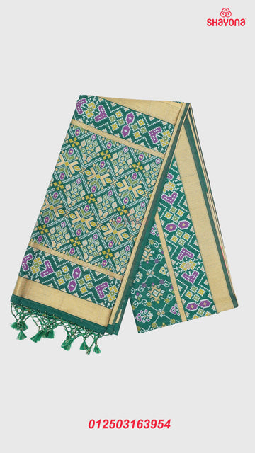 Pomona Green Ghicha Art Silk Saree