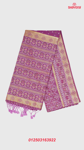 Onion Purple coloured Ghicha Art Silk Saree