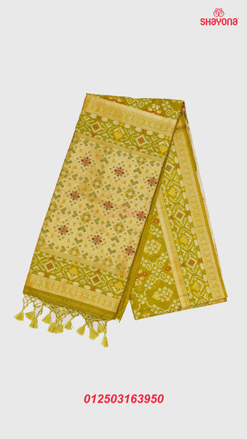 Mehendi Green Ghicha Art Silk Saree