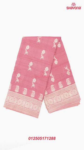 Magenta Banarasi Georgette Khaddi Soft Silk Saree with Butta in Gala, All-Over Jaal Nakshi Border & Heavy Pallav