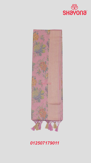 Pink Banarasi Silk Ashavali Saree with Butti & Floral Jaal in Gala