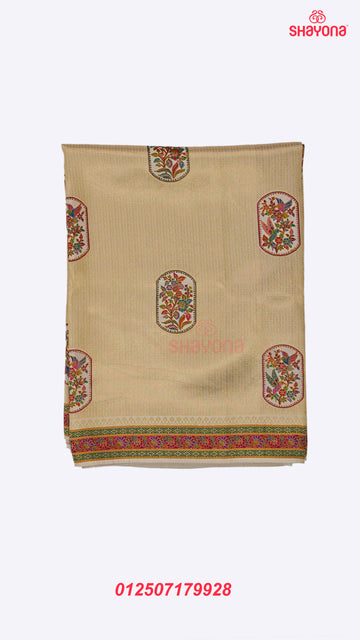 Ivory Tissue Art Silk Saree