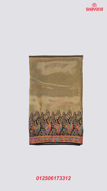 Black Tissue Art Silk Saree