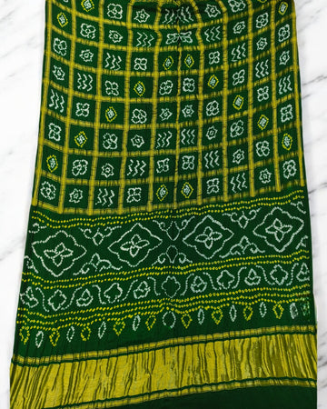 GREEN BANDHANI SAREE
