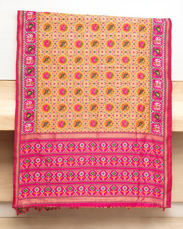 PINK-GOLD SILK PATOLA SAREE