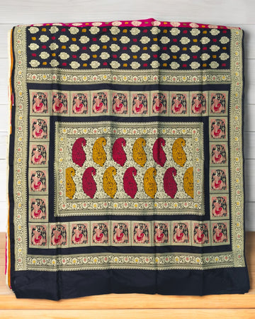 BLACK BANARASI BALUCHARI SAREE
