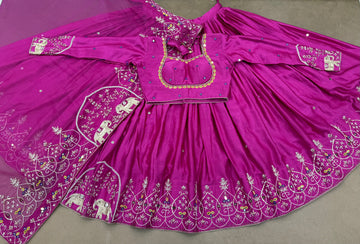 DARK VIOLET RED CHANIYA CHOLI