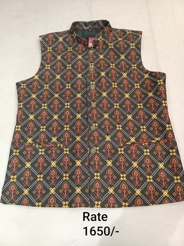 BLACK coloured brocade silk men’s koti