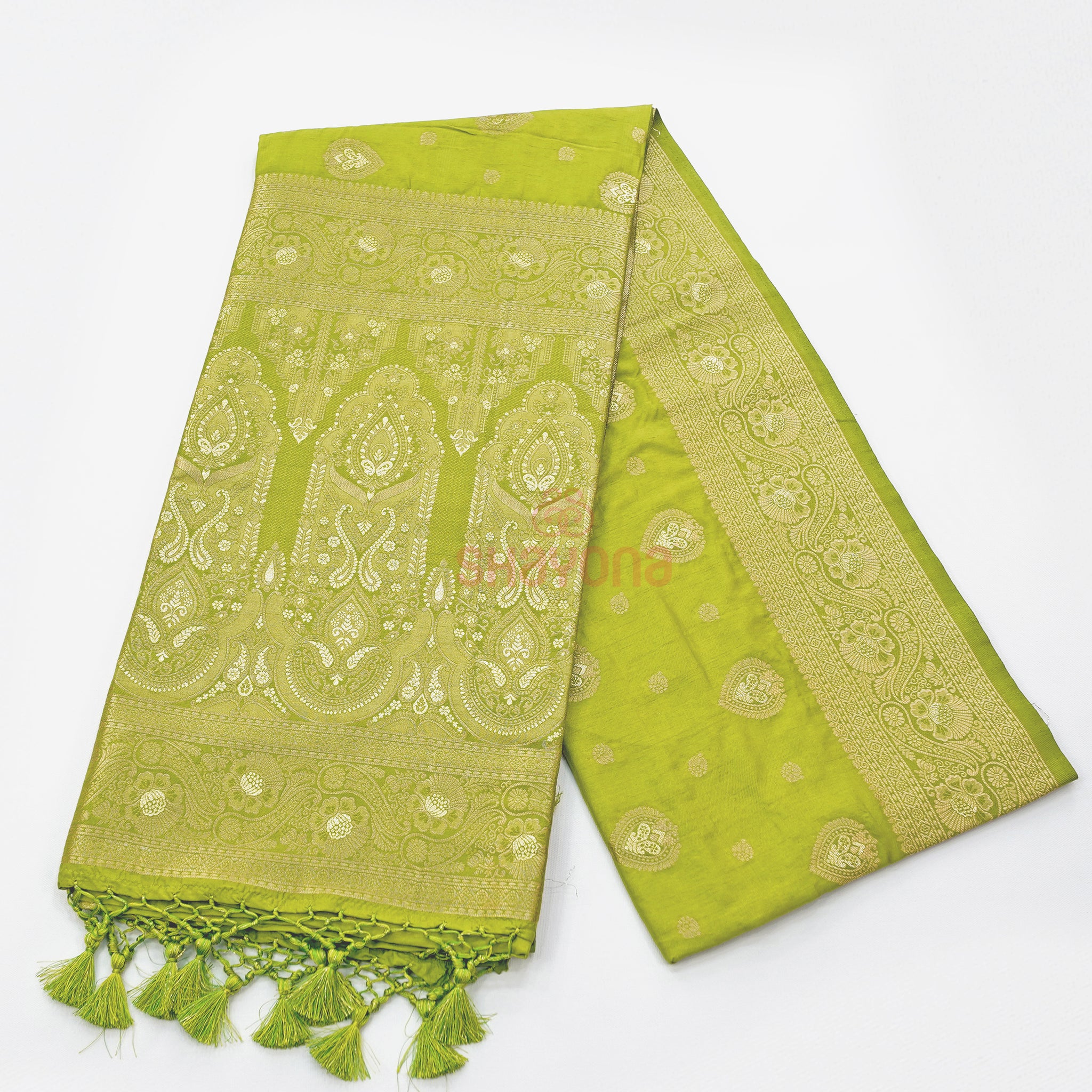 Dark Olive Banarasi Soft Silk Saree – Grace Rooted in Heritage