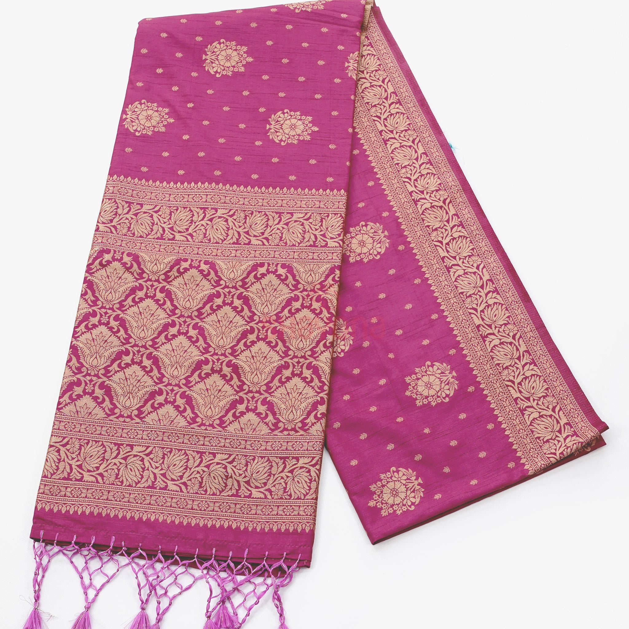 Magenta Banarasi Soft Silk Saree – A Regal Statement in Silk