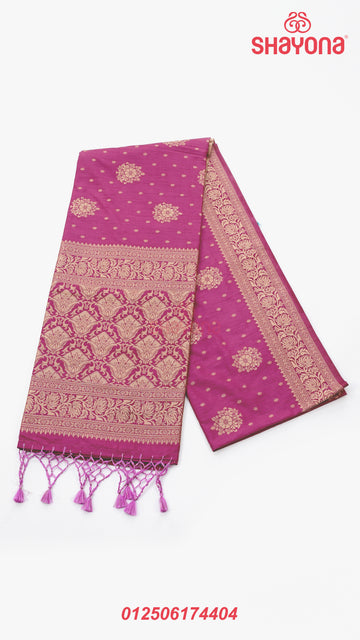 Magenta Banarasi Soft Silk Saree – A Regal Statement in Silk