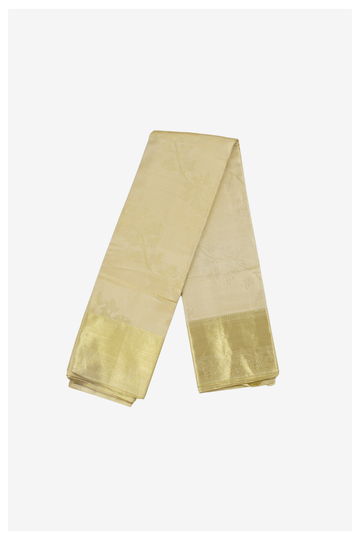 Champagne Pure Silk South Saree For Weddings & Parties