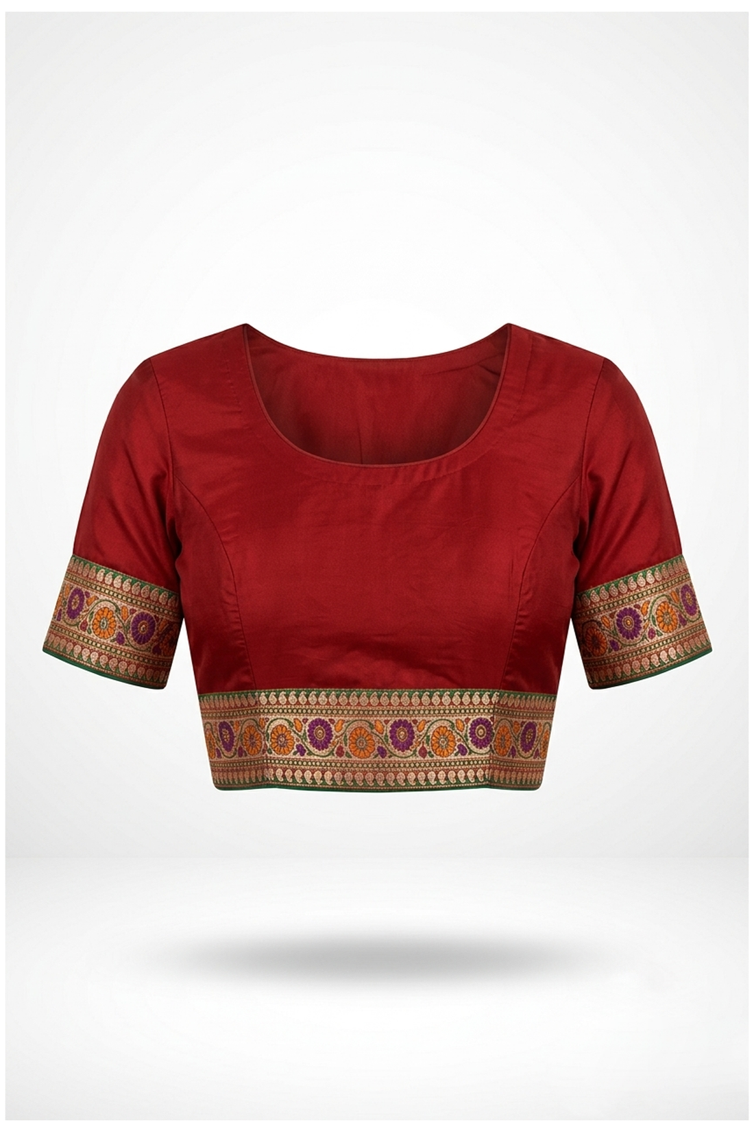 Red Pure Silk Patola Saree With Multicolor Floral Border And Heritage Woven Pallu