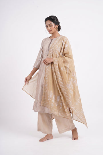 Champagne Heritage Indo-Western Suit Set