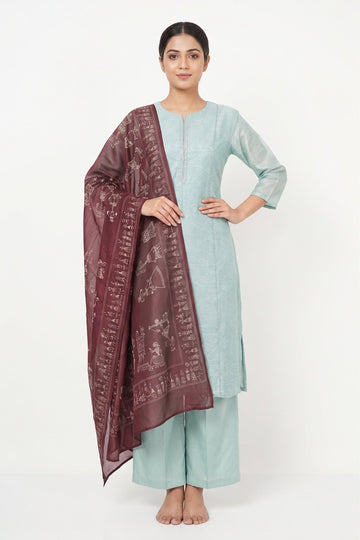 Mint Frost Heritage Indo-Western Suit Set