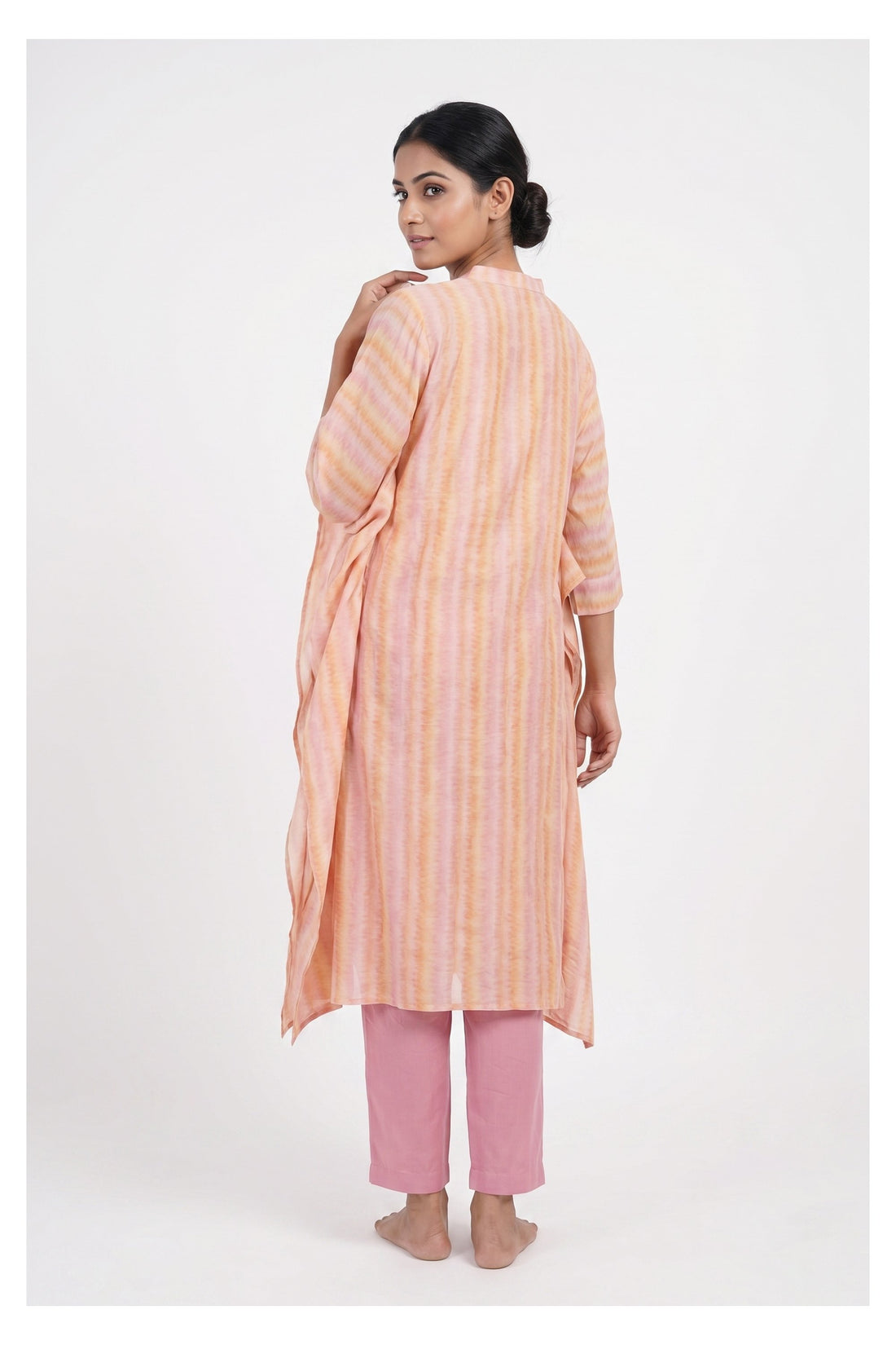 Peach Blush Kaftan Style Indo-Western Co-Ord Set