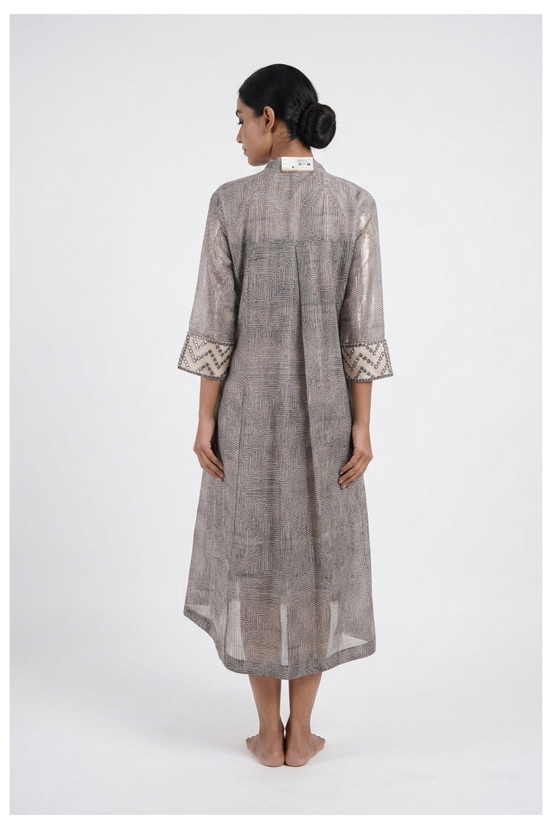 Elegant Grey Layered Indo-Western Jacket Dress