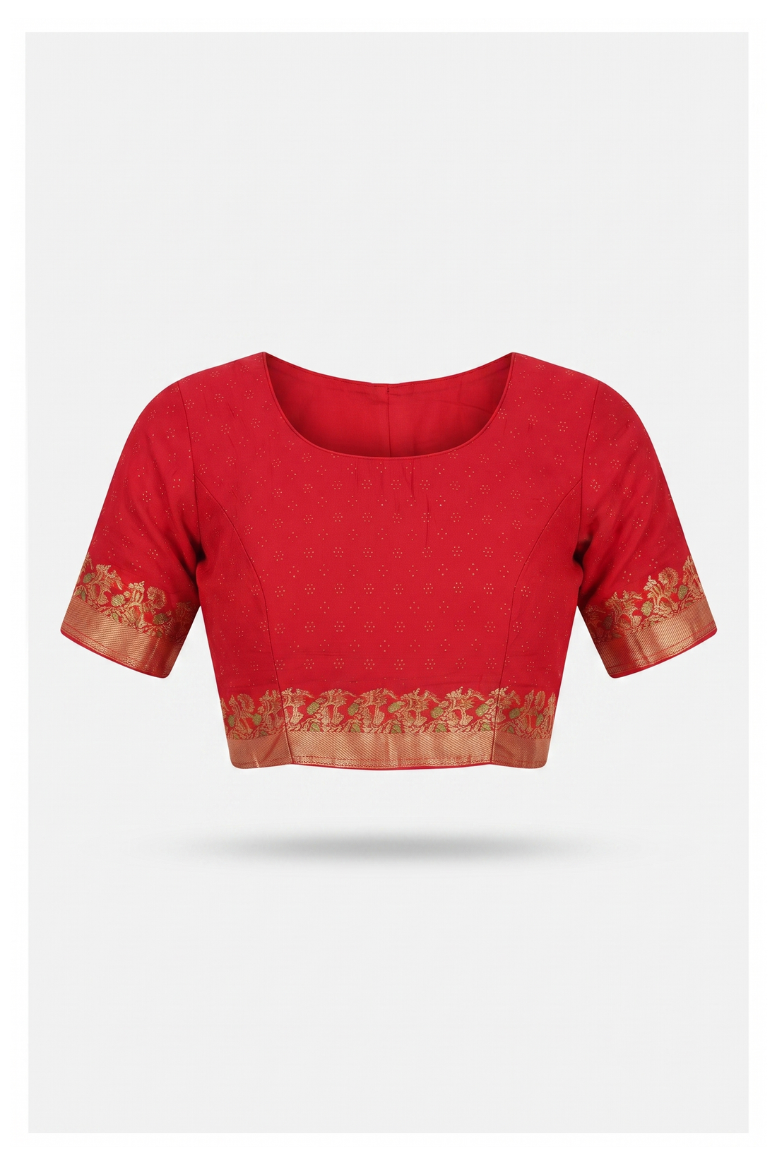 Elegant Red Banarasi Bandhani Saree With Zari Jaal And Peacock Border