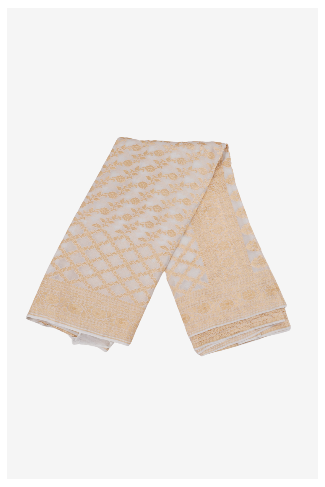 Ivory Pure Silk South Silk Wedding & Party Wear Saree
