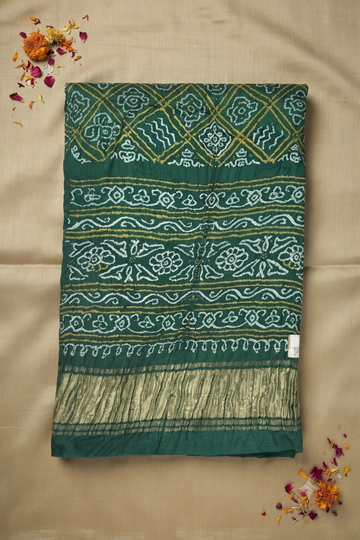 Bottle Green Banarasi Art Silk Wedding Saree
