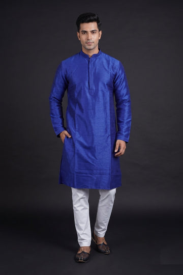 Royal Blue Classic Ethnic Kurta For Men