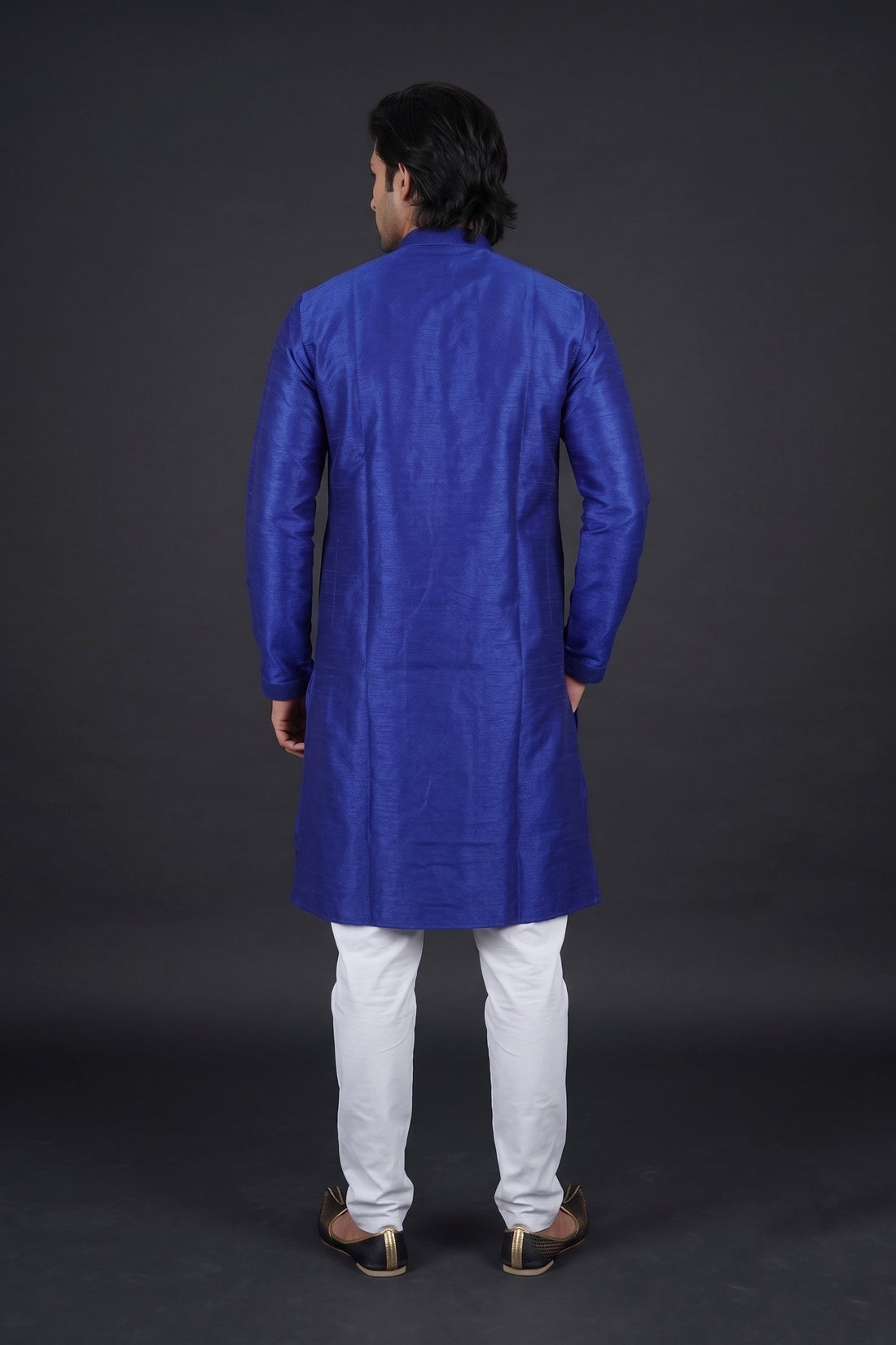Royal Blue Classic Ethnic Kurta For Men