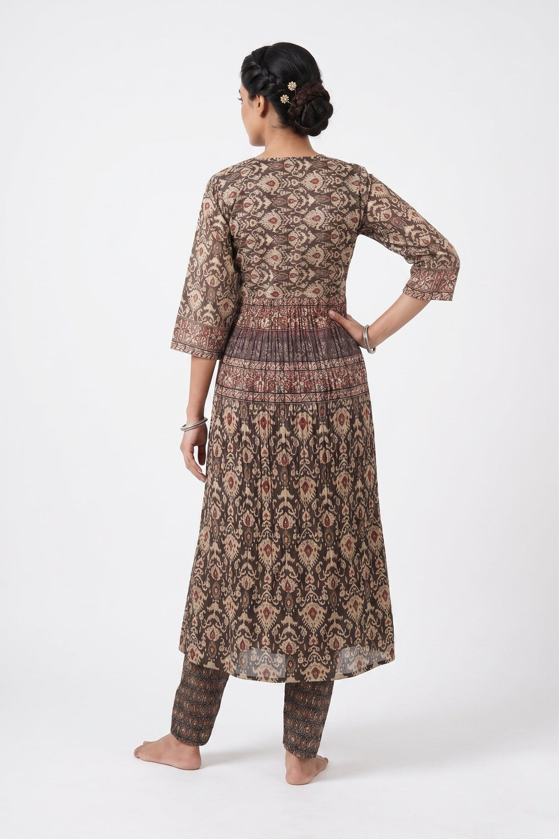 Vintage Noir Printed Indo-Western Co-Ord Set