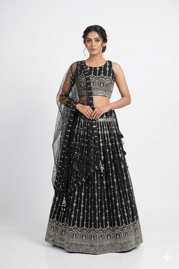 BLACK LEHENGA CHOLI