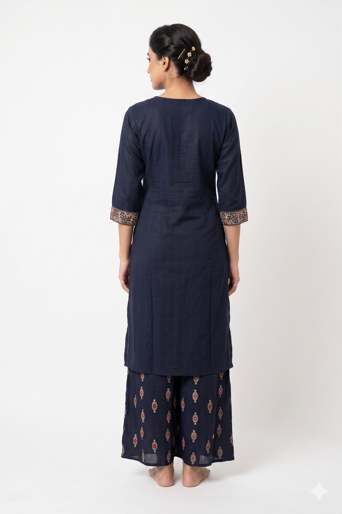 Royal Navy Embroidered Sharara Set