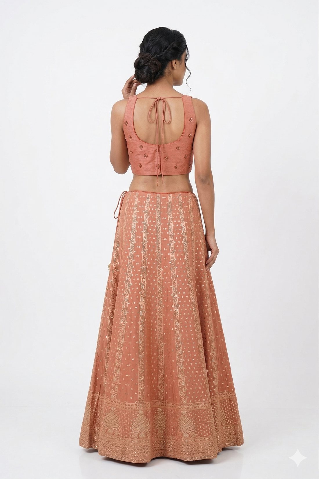 LIGHT PEACH LEHENGA CHOLI