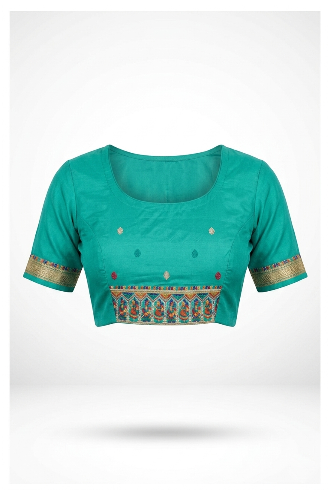Teal Banarasi Art Silk Wedding Saree