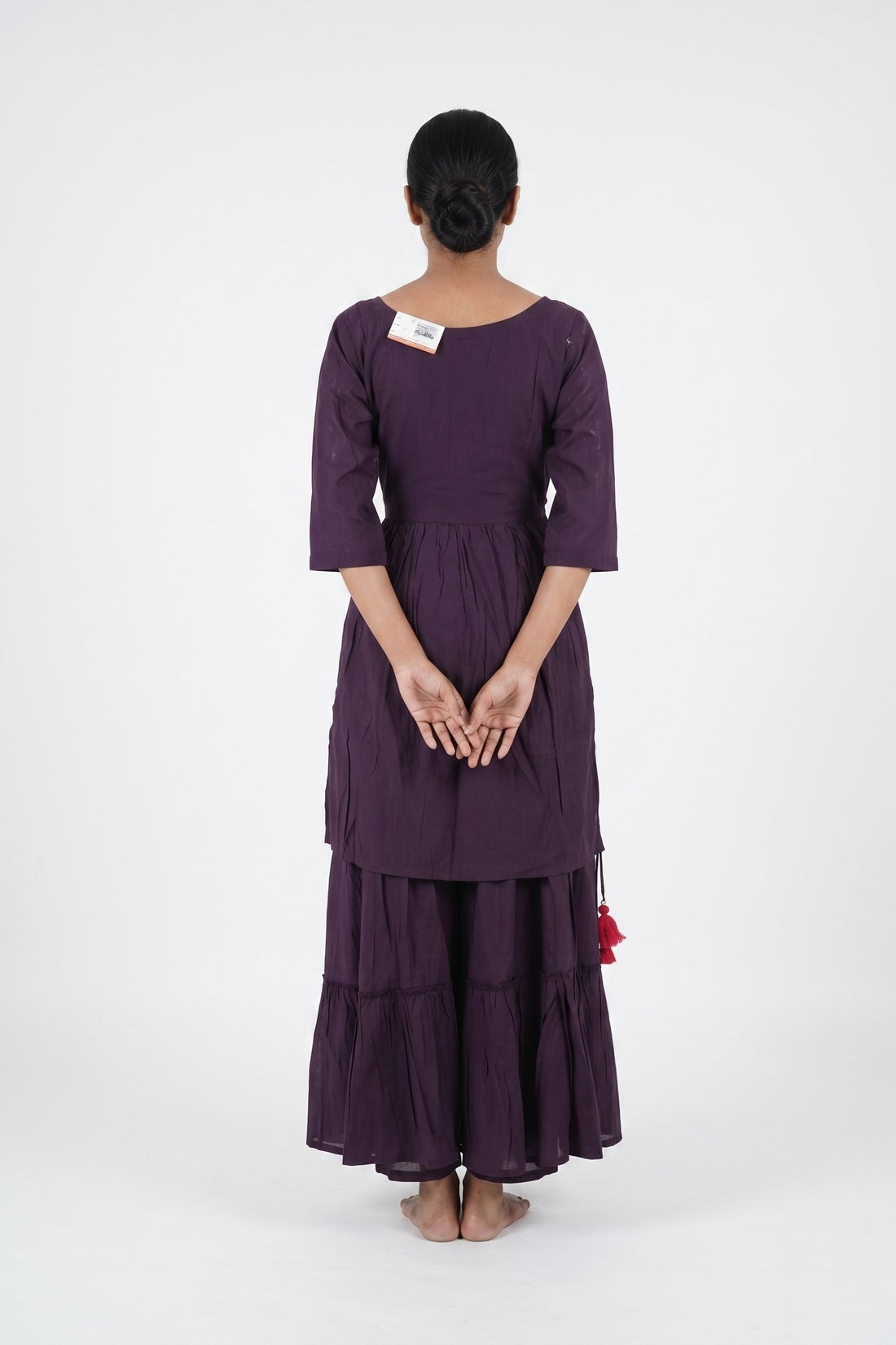 Royal Purple Sharara Set With Banarasi Dupatta