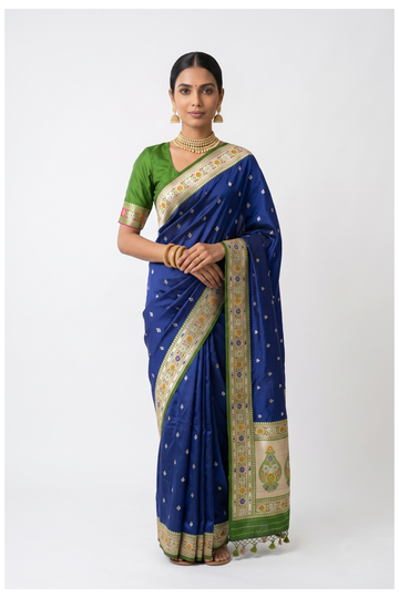 Royal Blue Banarasi Art Silk Wedding & Party Wear Saree