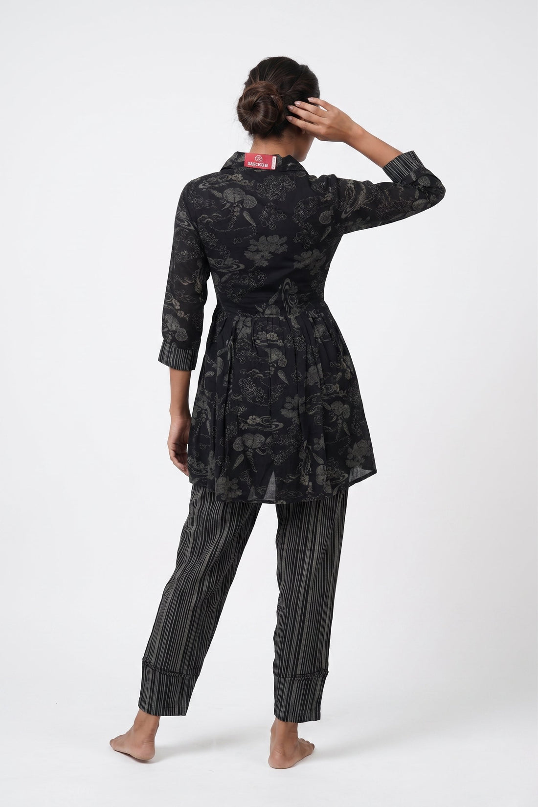 Midnight Black Designer Co-Ord Tunic Set