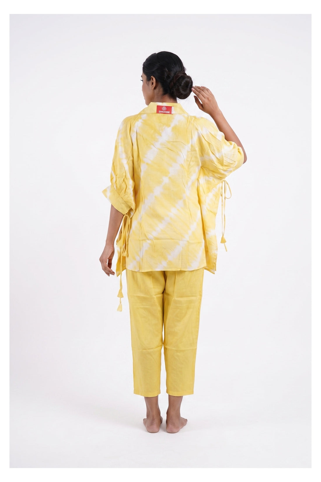 Sunshine Yellow Tie-Dye Co-Ord Indowestern Set
