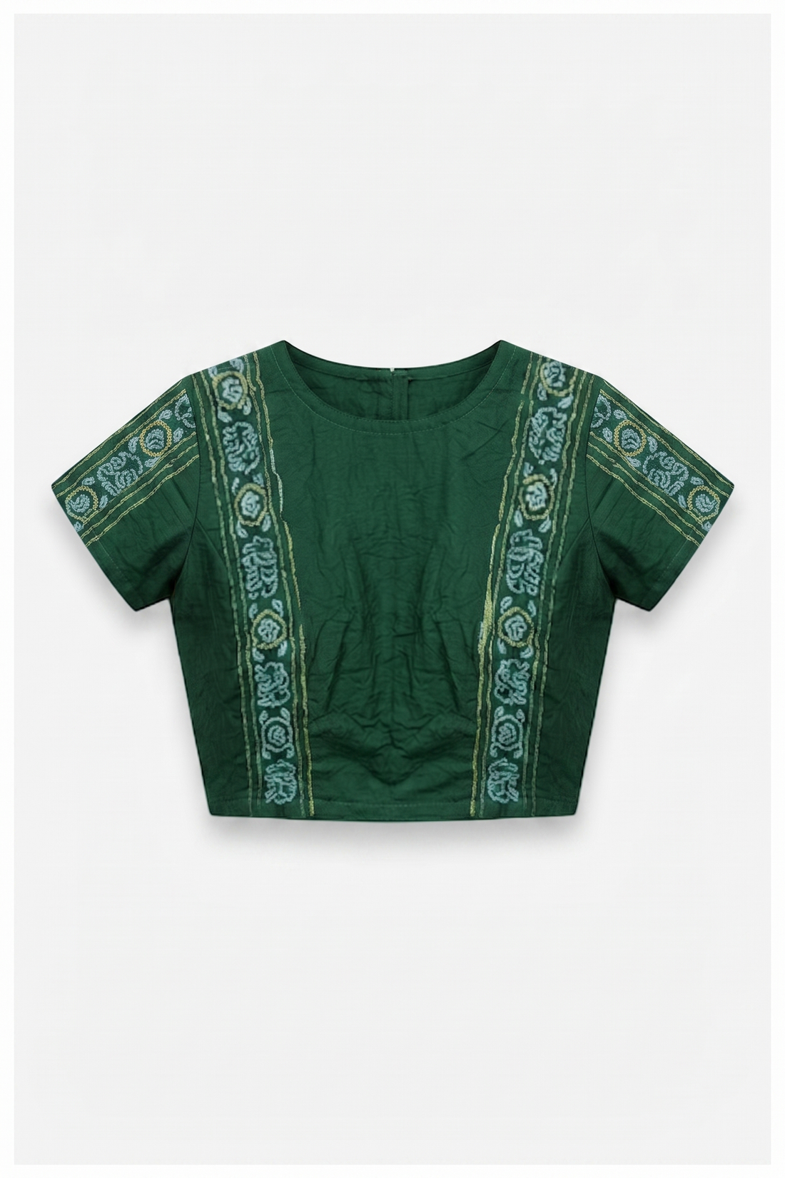 Bottle Green Bandhni Art Silk Wedding Party Wear