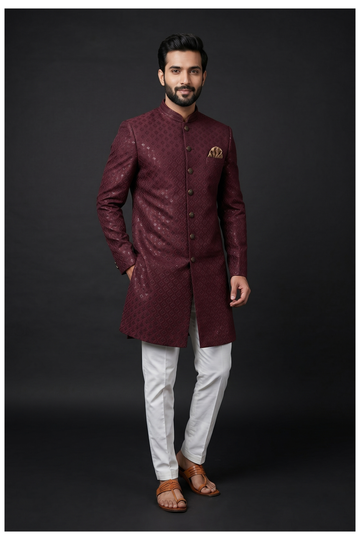 Men'S Indo-Western Sherwani Set