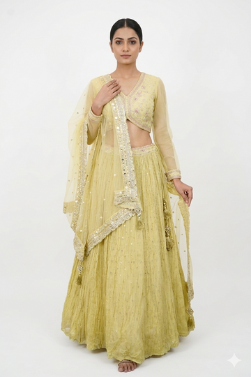 LEMON YELLOW LEHENGA CHOLI