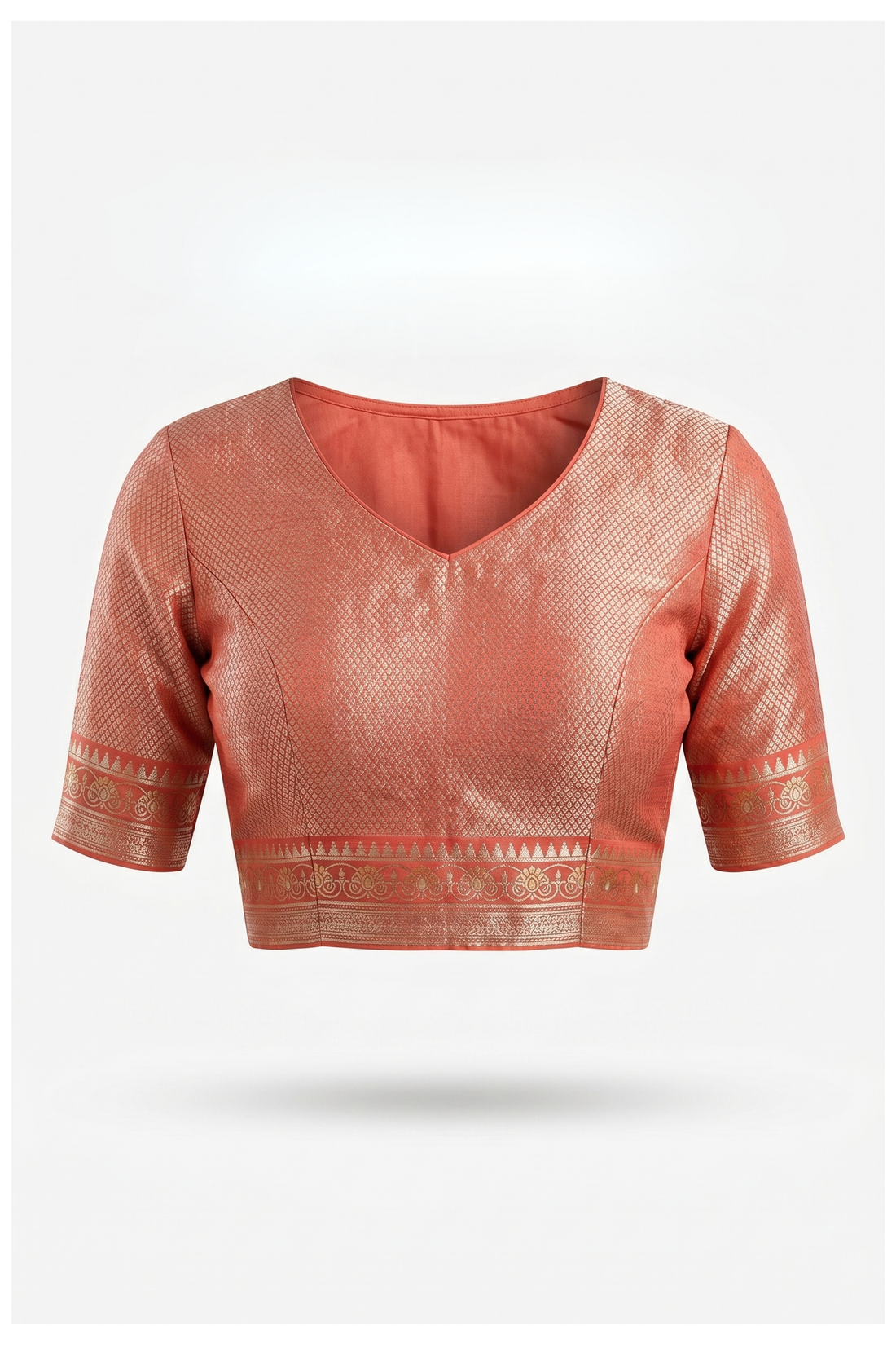 Coral Banarasi Art Silk Wedding & Party Wear Saree