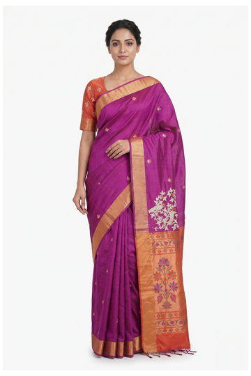Magenta Banarasi Art Silk Wedding Saree