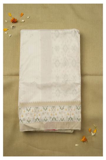Ivory Banarasi Art Silk Wedding Saree