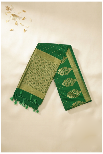Bottle Green Banarasi Art Silk Wedding Saree