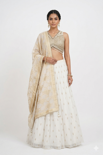 OFF-WHITE LEHENGA CHOLI