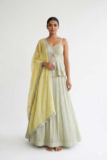 SAGE GREEN LEHENGA CHOLI