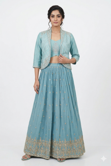 Women’s Indo-Western Lehenga Set