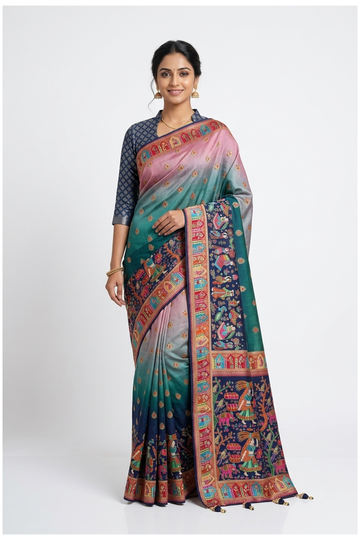 Multicolor Banarasi Dola Silk For Wedding & Party Wear