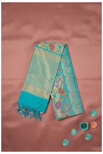 Champagne Banarasi Art Silk Wedding Saree