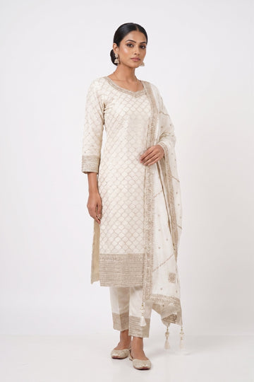 Ivory Royale Embroidered Suit Set